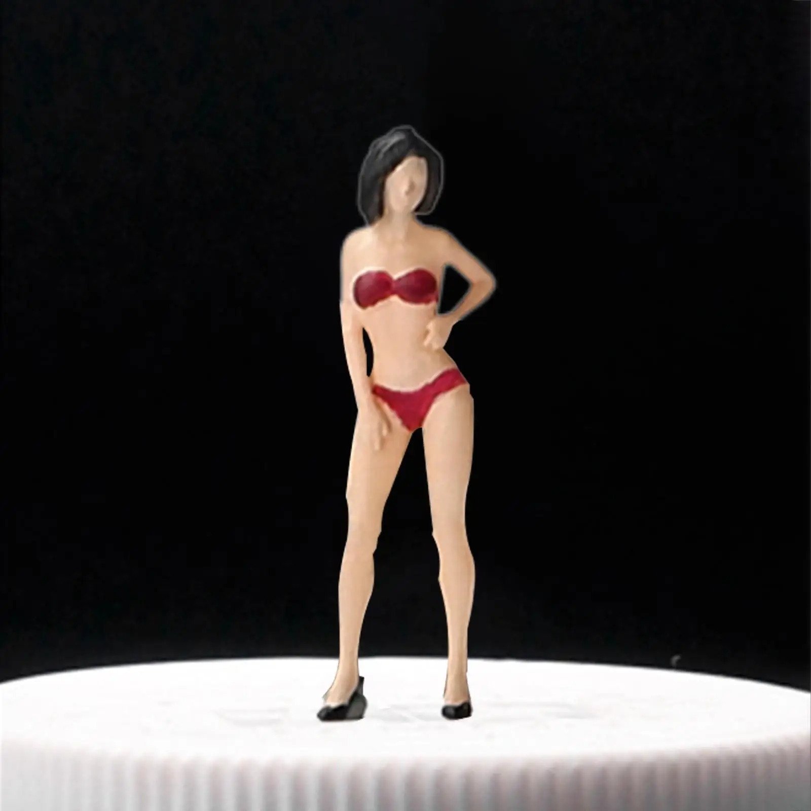 1/64 Female Models Figurine Simulation Figurines for Dollhouse Layout Decor