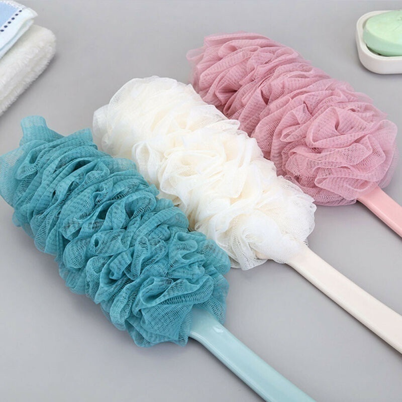 1PCS Lange Griff Bad Pinsel Zurück Bad Dusche Wäscher Körper Weiche Mesh Peeling Puff Sauber Selbst Bad Zurück Pinsel – Detail 4