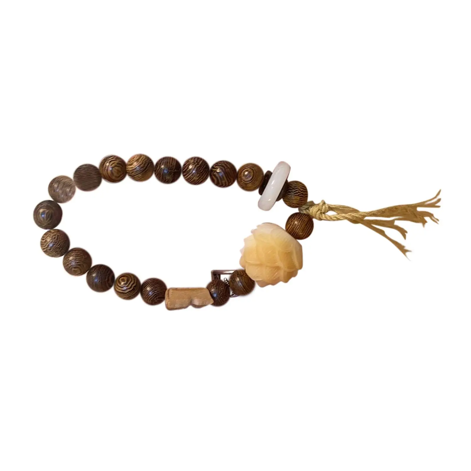 Wooden Beads Bracelet Buddhist Bodhi Root Lotus for Men Women Buddha Beaded Bracelet Beads Bracelet Prayer Bead Bracelet