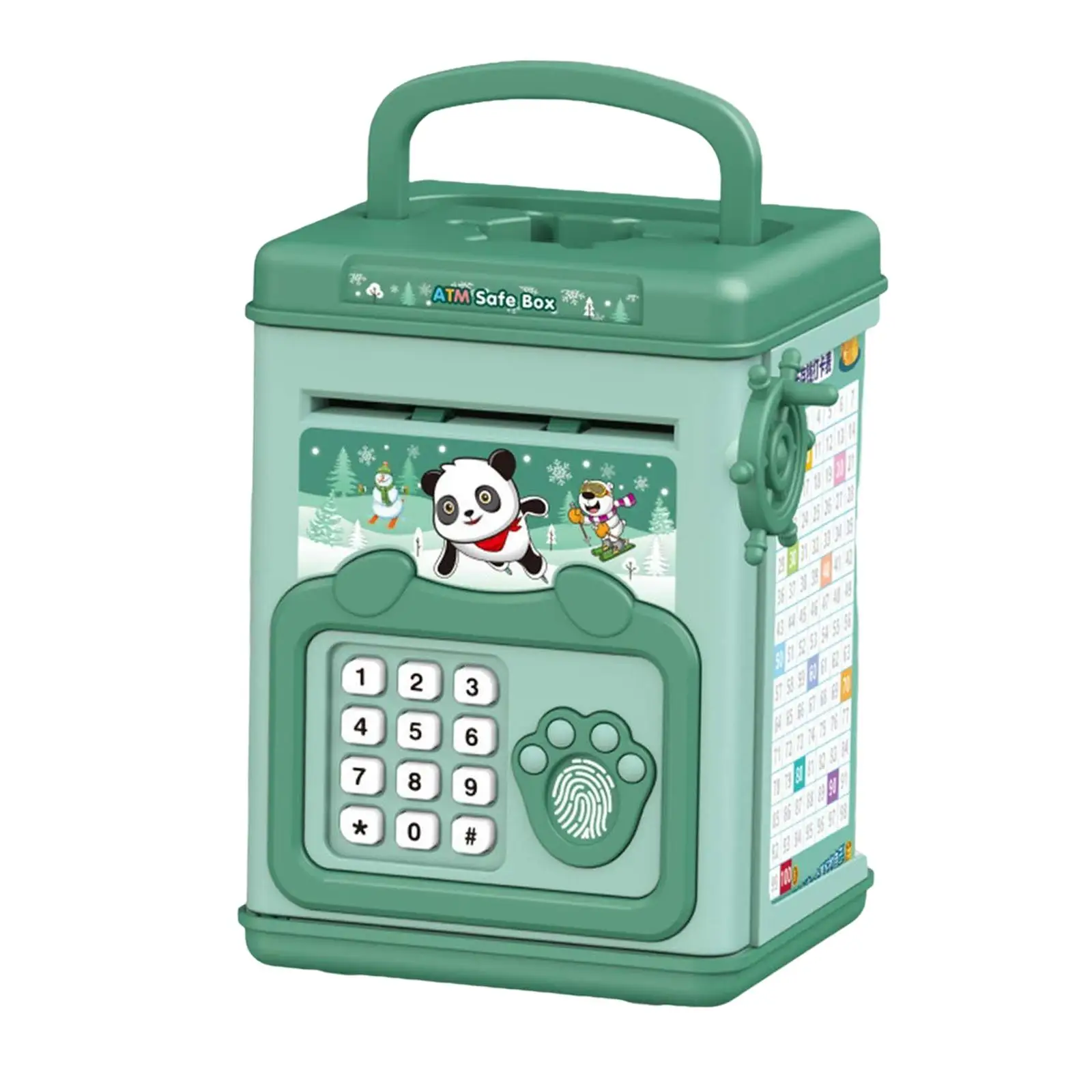 Electronic Piggy Bank Auto Scroll Cash Battery Operated ATM Electronic Money bank Children