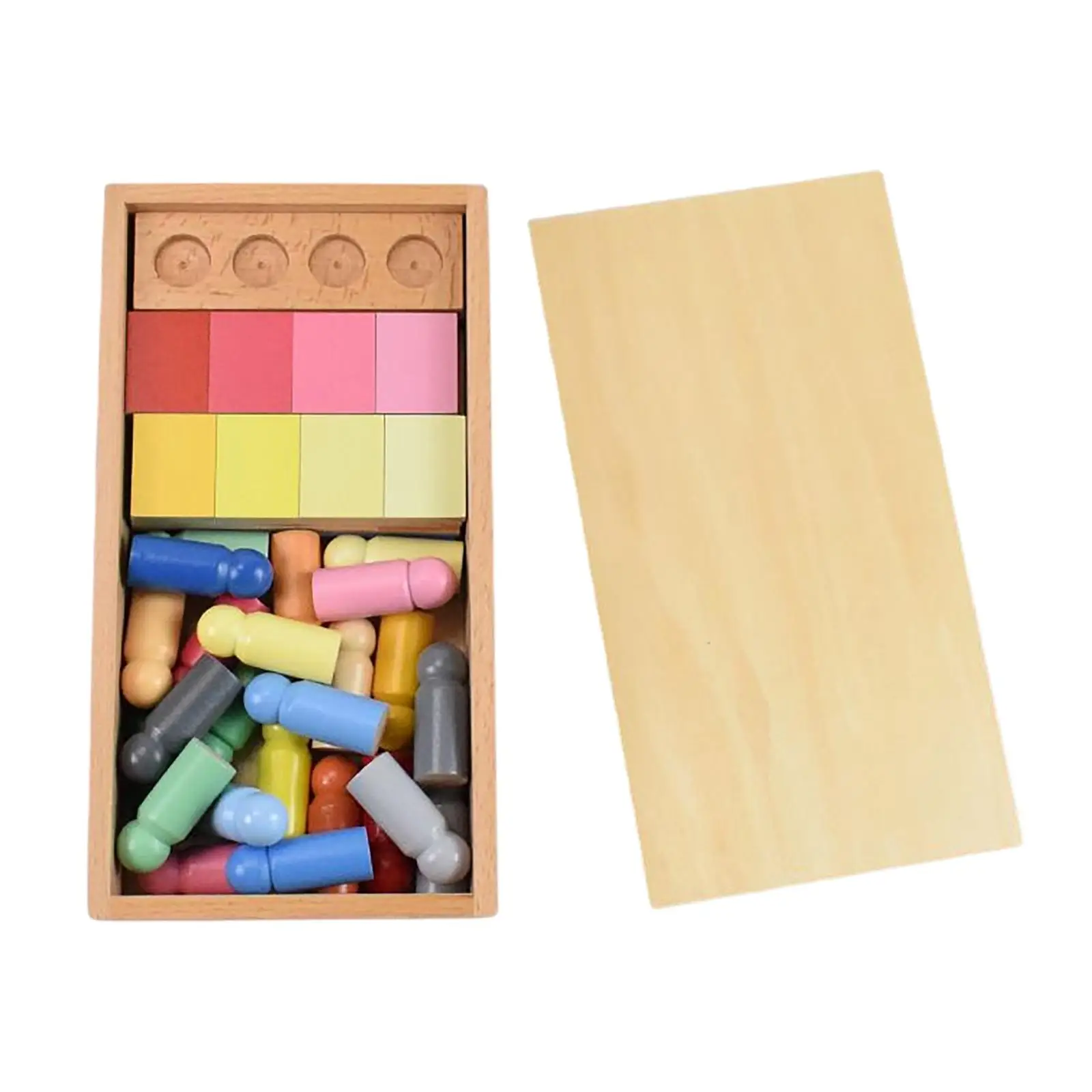 Sensorial Material Toy Color Tablets Wooden Preschool Equipment for Children