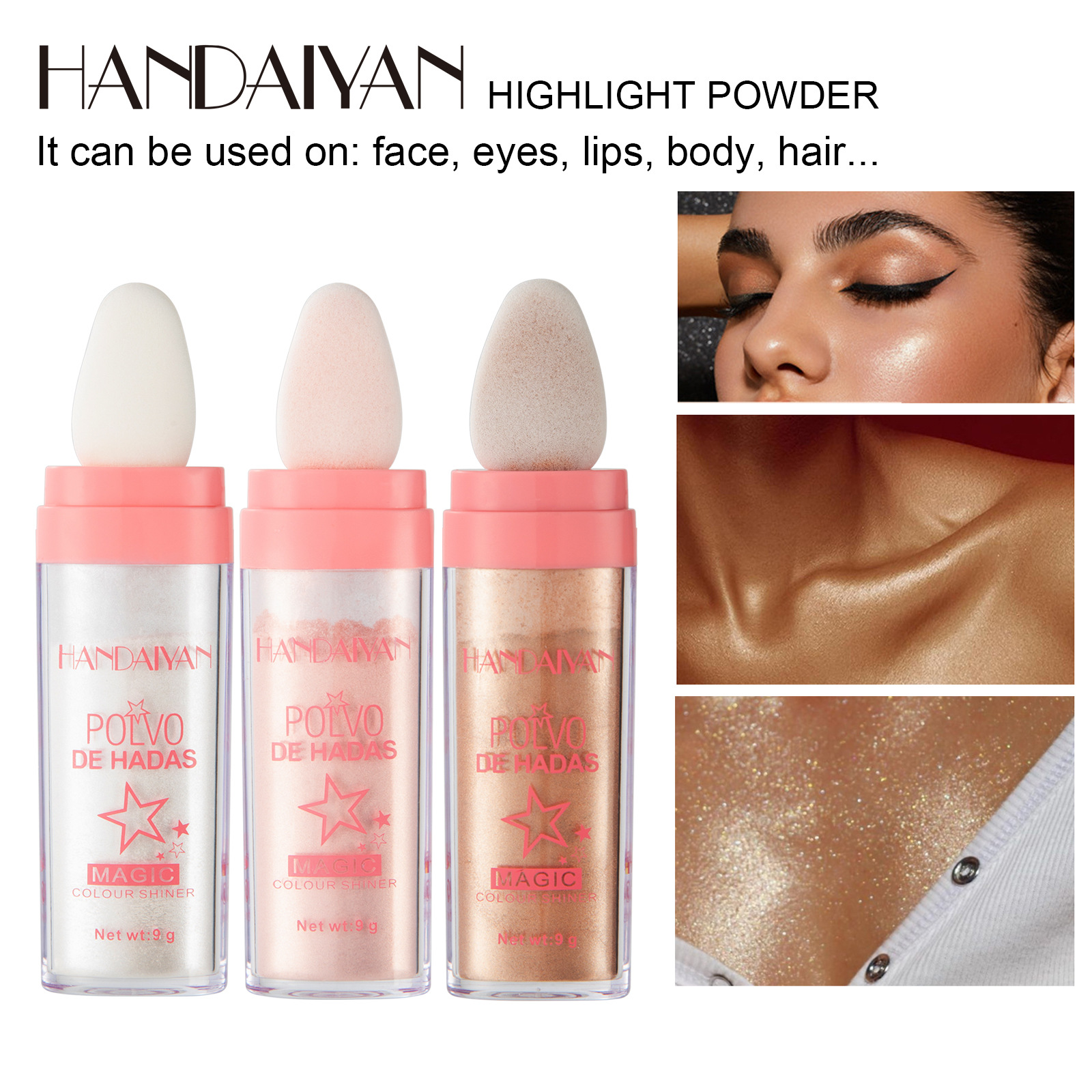 Best of HANDAIYAN Makeup Fairy High Gloss Pat Powder Three Dimensional Powder Brightening Set Powder Powder Blusher High Gloss Powder Reviews & Tips