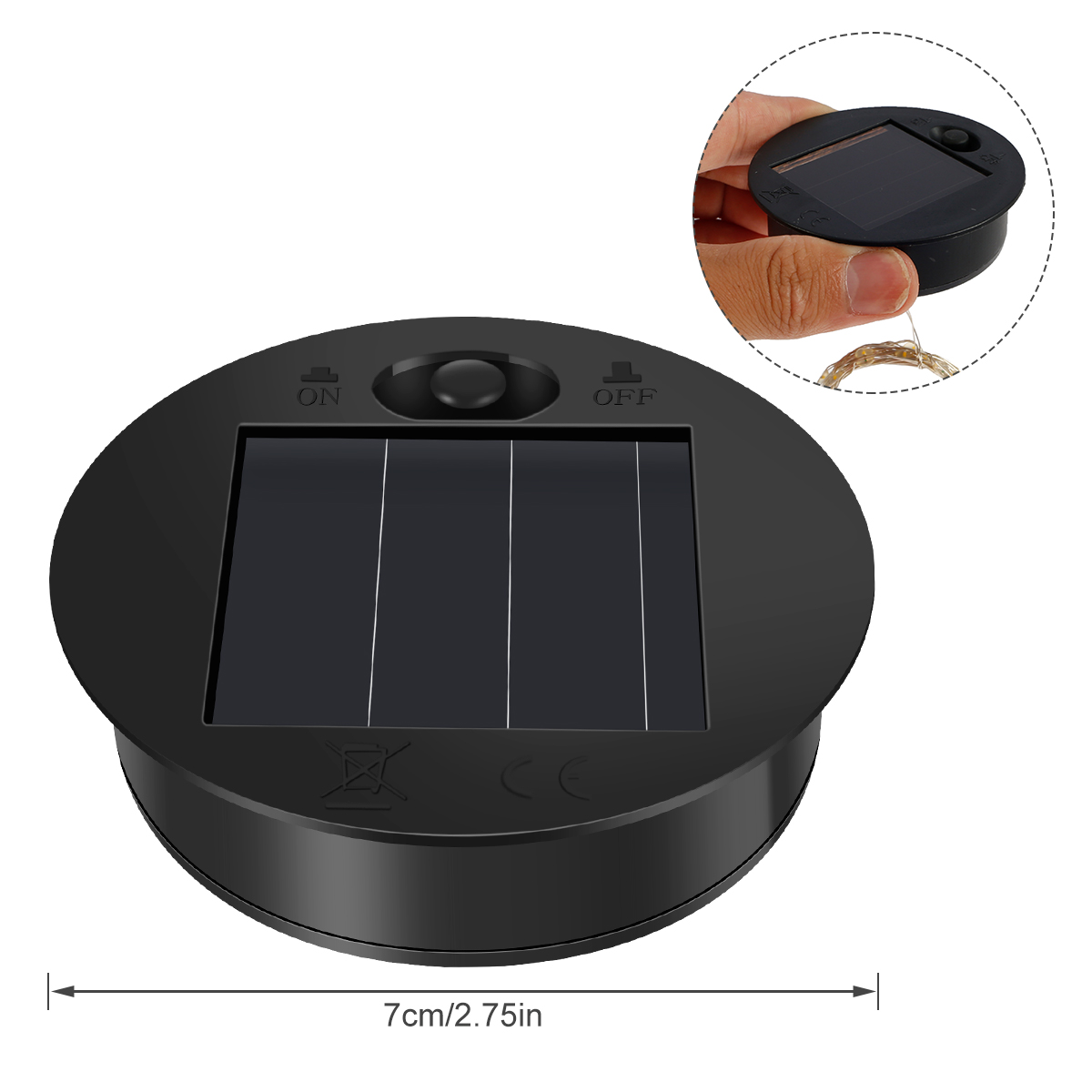 Title 8, 2/4Pcs Solar Lantern Light Replacement Solar Pa...