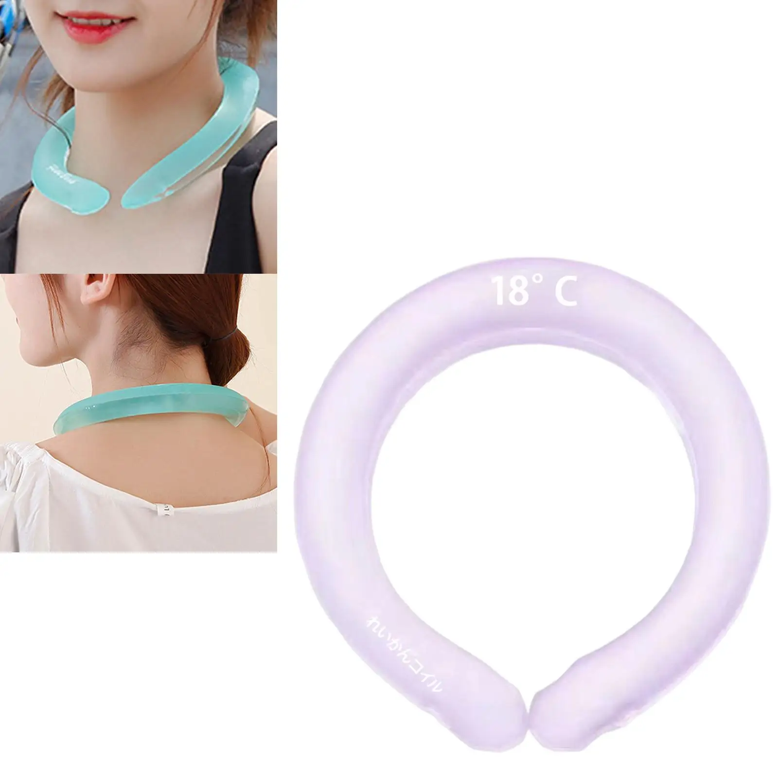 Wearable Neck Cooling Tube Cold Neck Collar Hands Free for Running Hiking