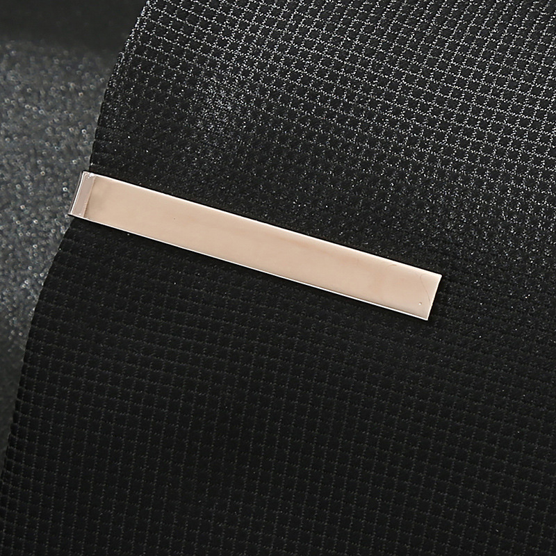 4cm Krawatten klammer für Männer einfache Metall bunte praktische Krawatten verschluss nadel – Detail 7