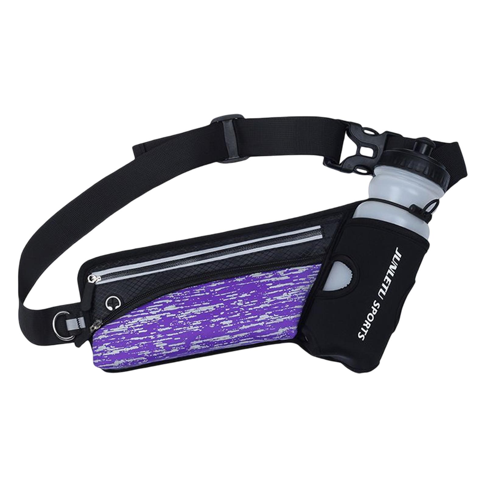 Running Belt Fanny Bag Sports Pockets Women Men with Headphone Hole Purse Waist for Workout Runners Mountaineering Fitness