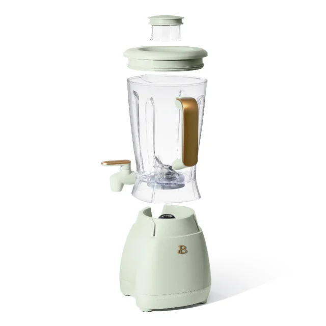Beautiful 2-Speed Immersion Blender with Chopper & Measuring Cup, Sage Green by Drew Barrymore