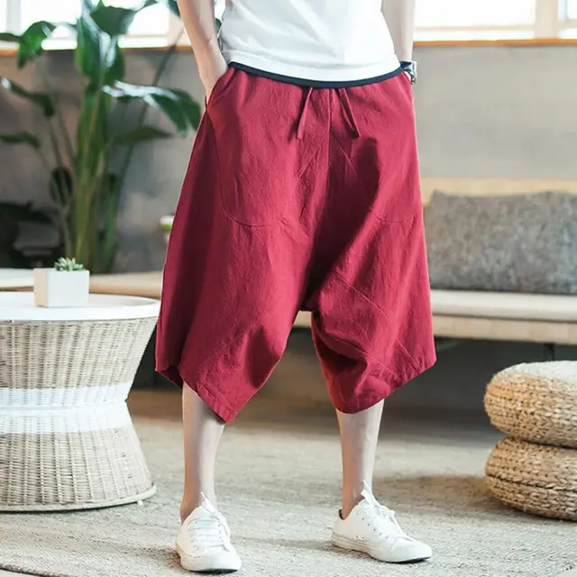 Plus Size Harem Pants Men Baggy Japanese Joggers Men Hip Hop Wide