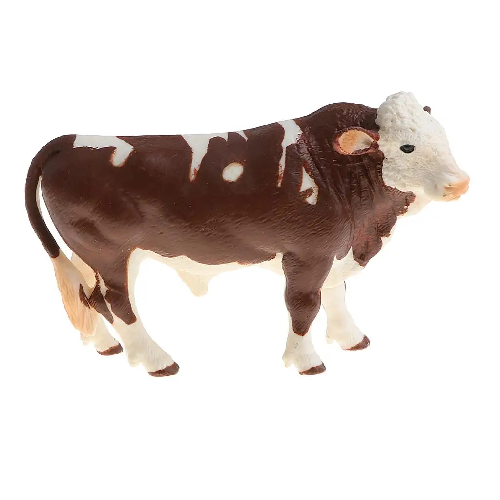 Yellow Cow Model Farm Animal Simulation Toy Kid Xmas Gift Collection