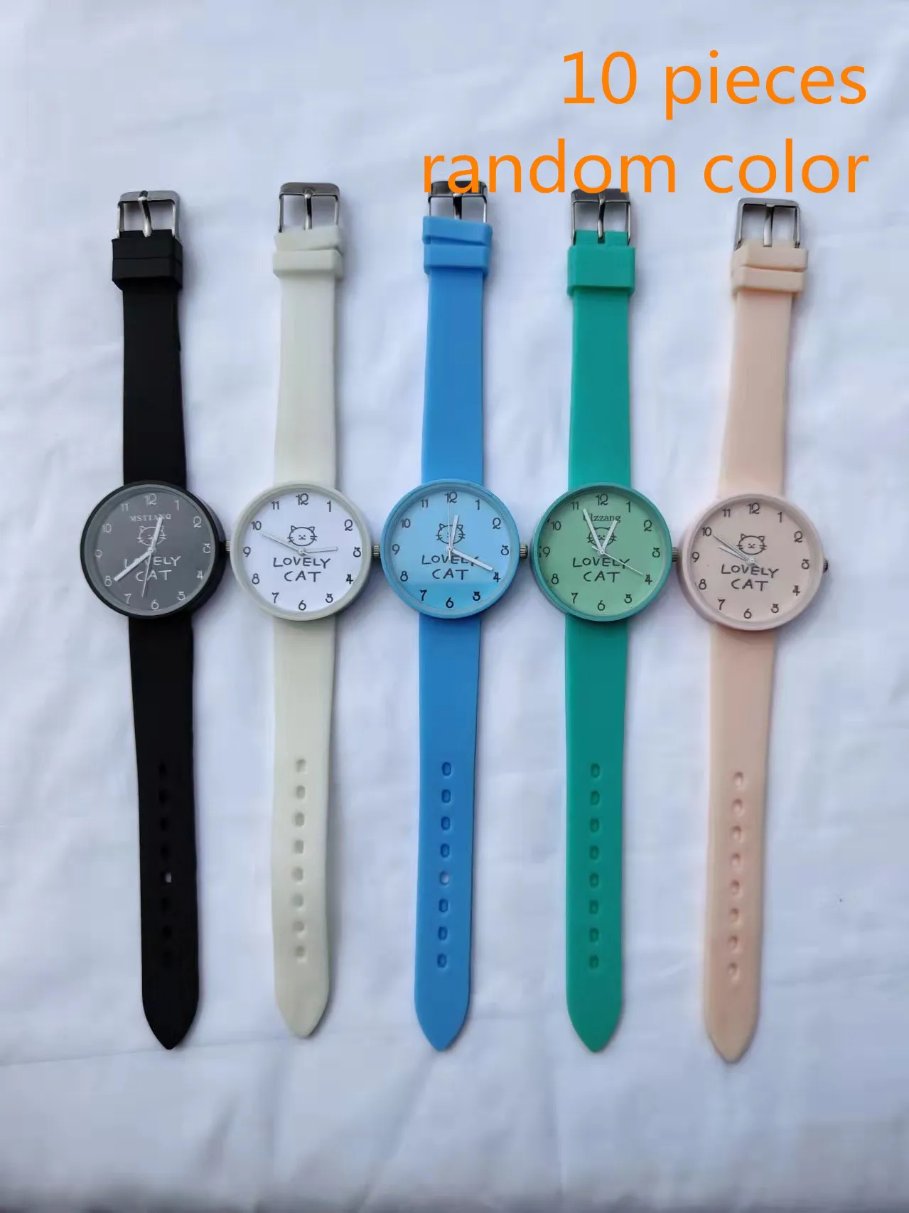 Relógio feminino estudante versão coreana silicone simples