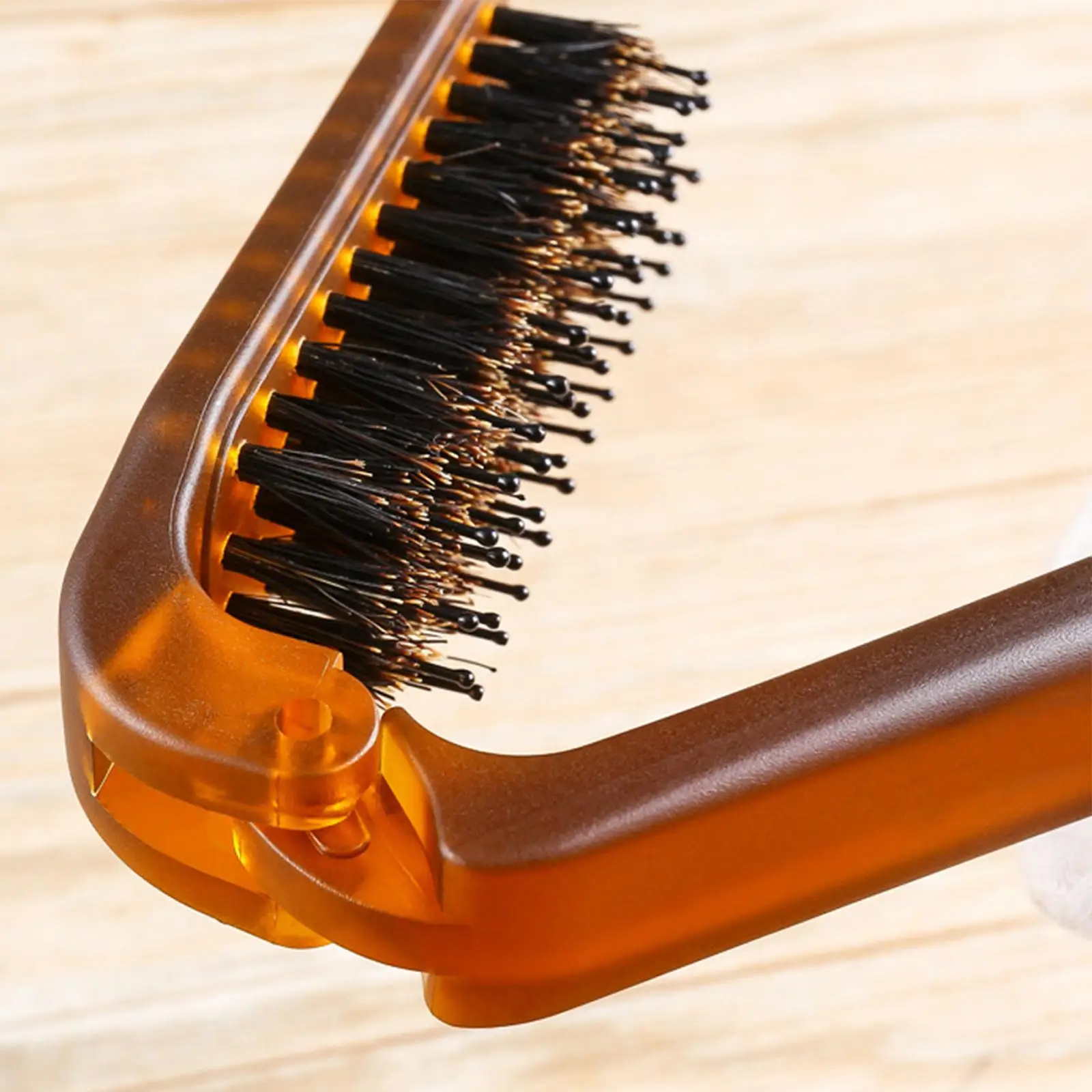 Folding Hair Brush Collapsible Styling Brush Hairdressing Tools Grooming & Combing for Purse Locker Family Car Men Women