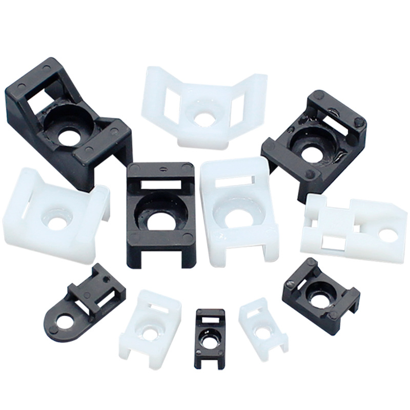 Description Picture 3 of itemSTM-0 STM-4 Series Cable Tie Saddle Type Installation Plastic Base Wire Clip Wire Fixing Seat Screw Hole Cable Tie Mounting Seat