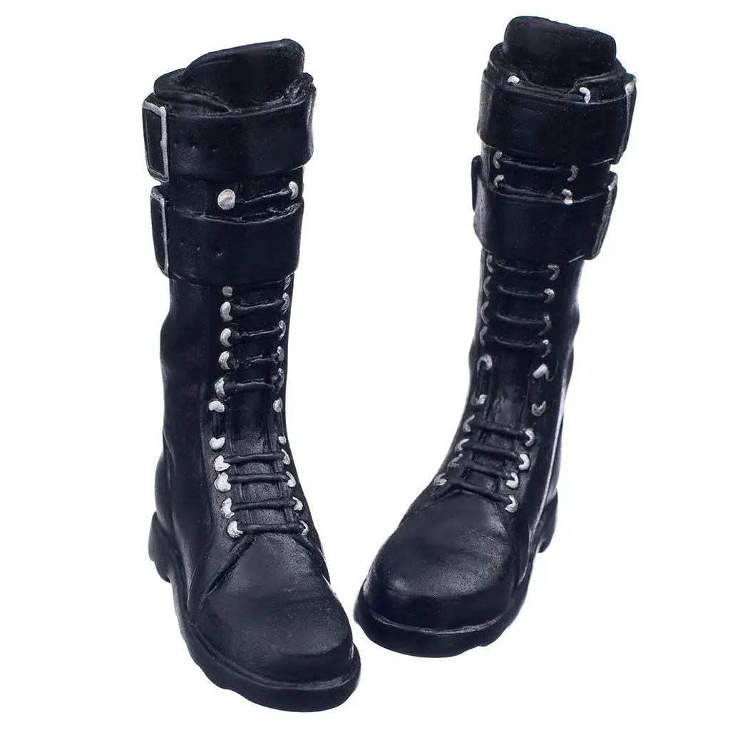 1:6th Boots Women Soldier Uniform Shoes for 12 inches Female Action Figures, 2pcs/set, Length approx. 5.7cm