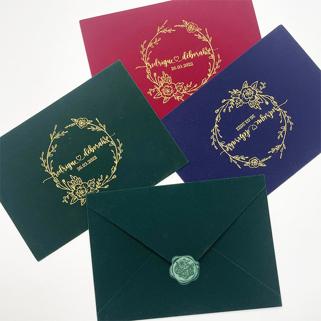 Enveloppes Rouges Doublure Or - Lot De 10 - 110x220 Mm - Pour Cartes, Invitations, Chèques Cadeaux