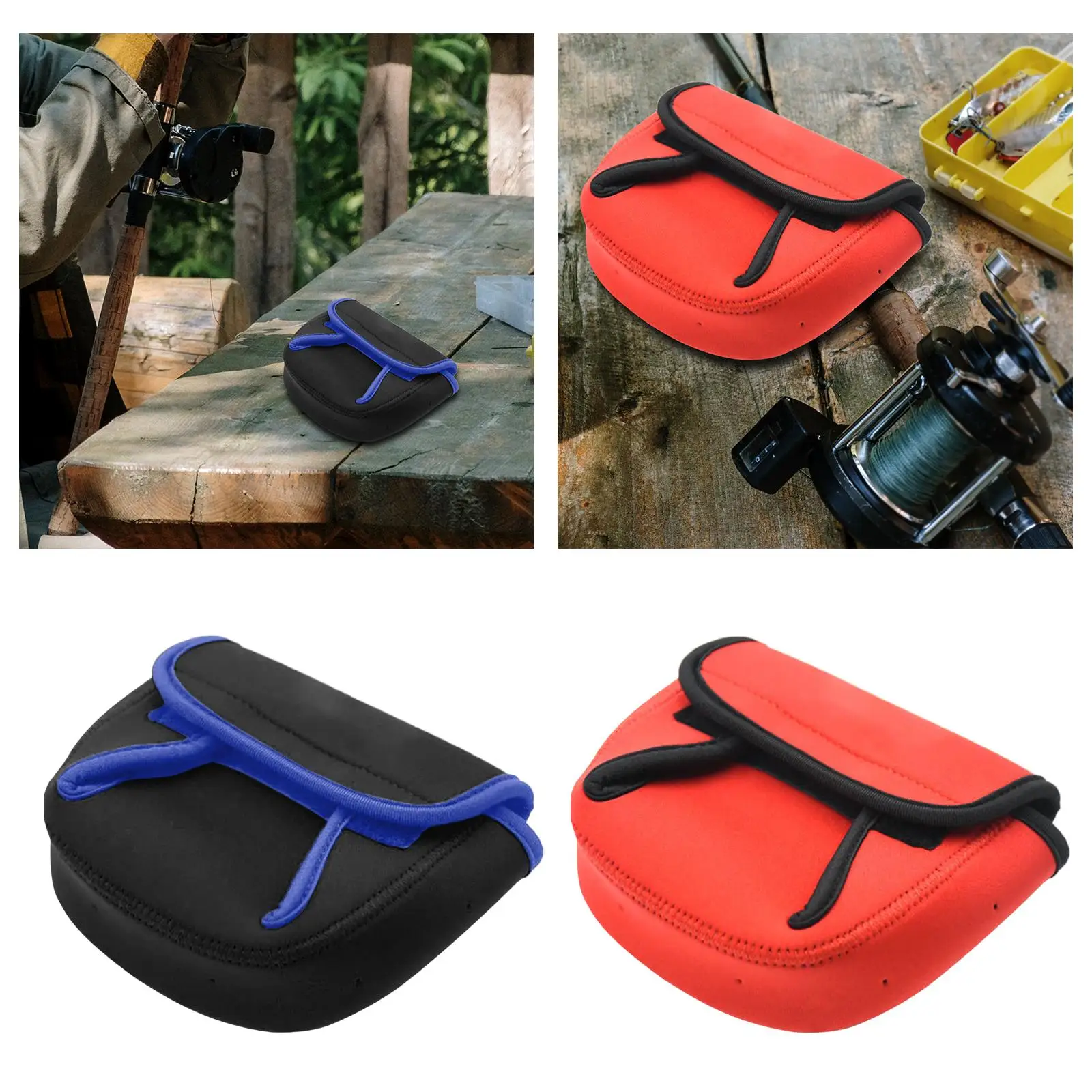 Fishing Reel Cover Pouch Bag Durable Storage Bag Fishing Gear Accessories Outdoor Fishing Bag Water Resistant Container Neoprene