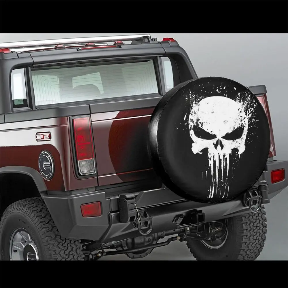 RV SUV and Many Vehicle 17 Inch Foruidea Skeleton Peace Spare Tire Cover Waterproof Dust-Proof Wheel Tire Cover Fit for Jeep,Trailer 