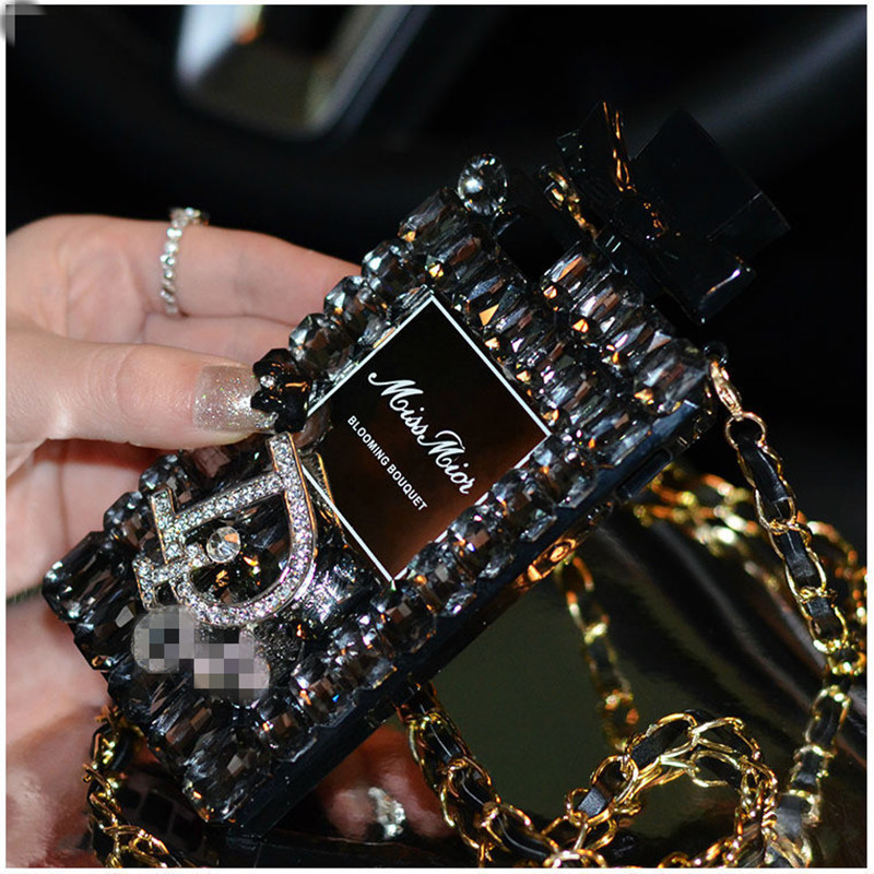 Very luxurious crystal Women Phone Case for iPhone 13 12 11 Pro Max Crossbody Chain Phone Cover X XR XS Max Fashion Design iphone 13 pro max clear case