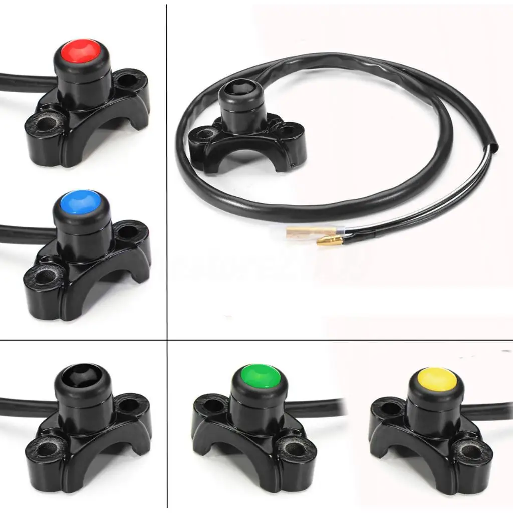 Motorcycle ATV 22mm Handlebars Engine Kill Stop Start Button Switch - Black high quality and waterproof Aluminum Alloy