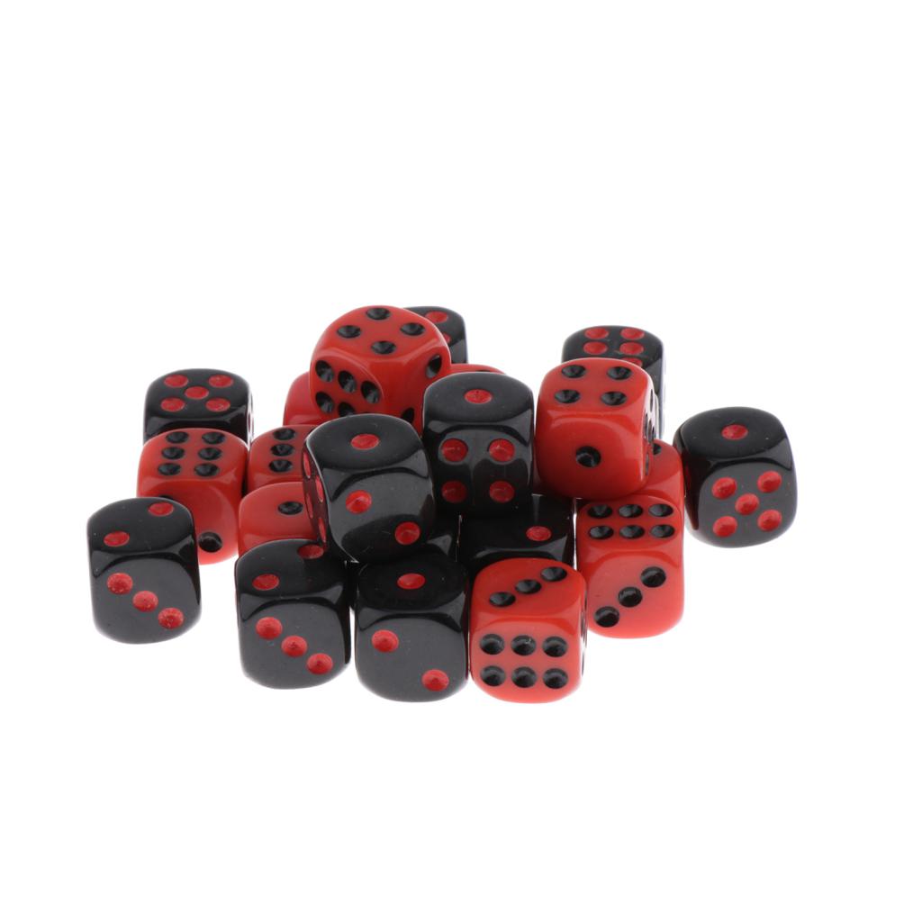 24pcs Dice Playing Dice Multifunction Dice D6 With Velvet Bags for RPG Dungeons \u0026 Dragons Multicolor Table Games