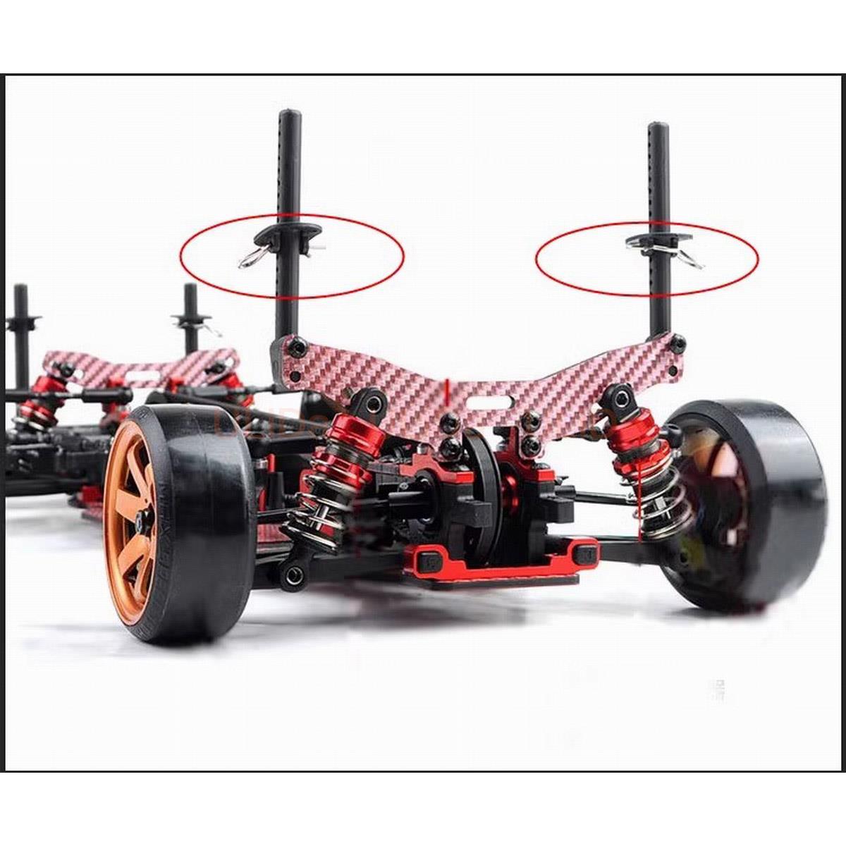 4 Stück Auto-Karosseriesäulen-Abstandshalter, kratzfeste Dichtung für TAMIYA, Sakura, HSP usw. 1:10 1/10 RC-Autoteile – Detail 2