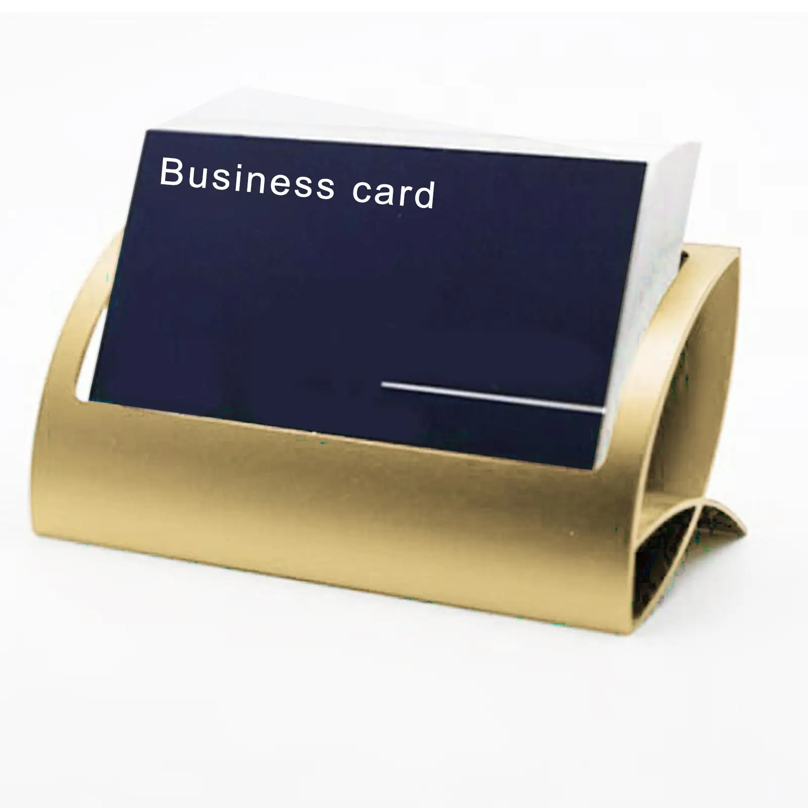 Stylish Aluminum Alloy Office  Business Card Holder  Display Stand Business Look Corrugated Design Non-