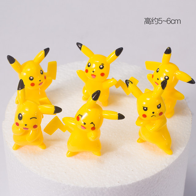 Pokemon pikachu bolo de cozimento decoração do bolo de aniversário  decoração do dia das crianças presente festa cena plug-in anime decoração  do bolo - AliExpress