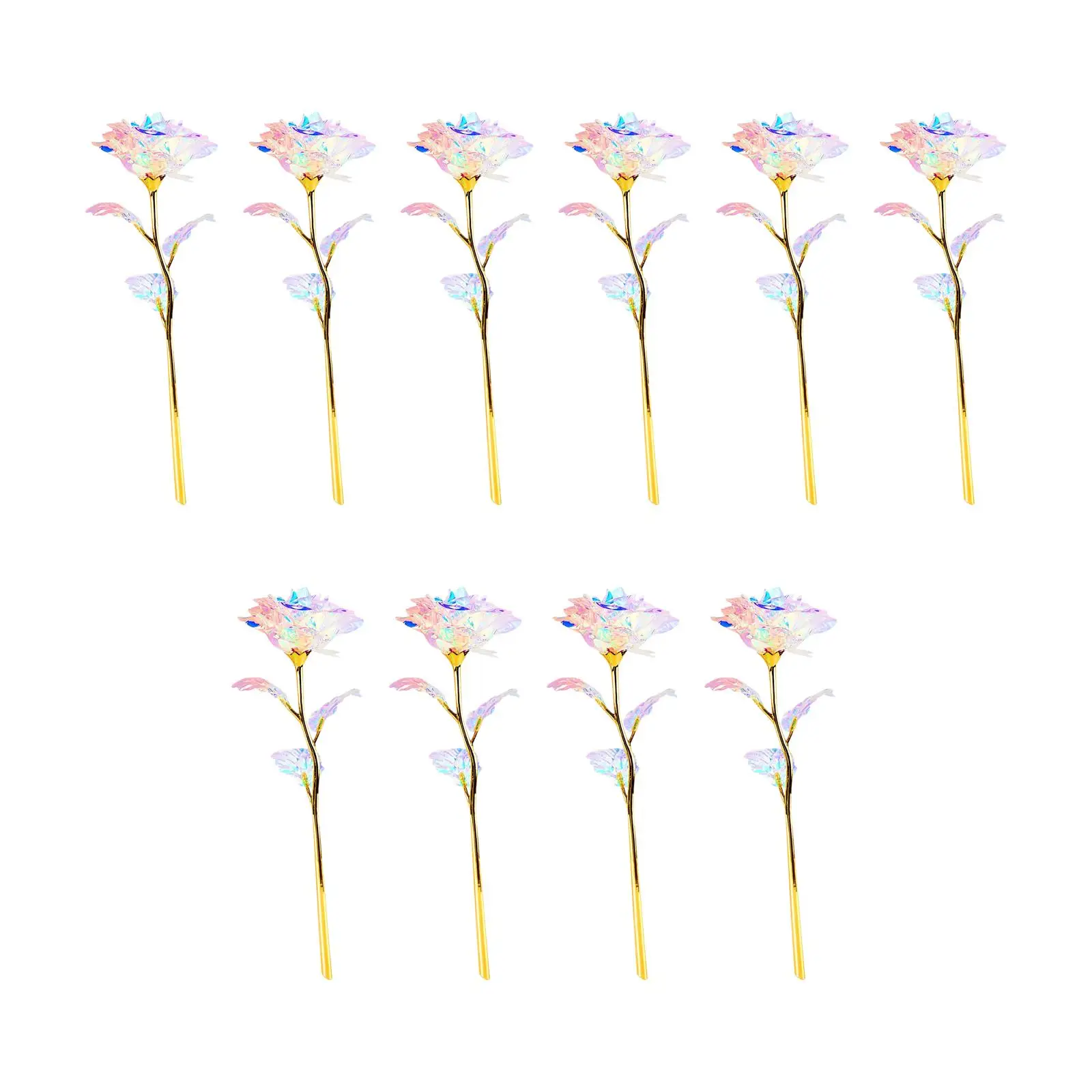 10Pcs Artificial Rose Colorful for`S Day Girlfriend