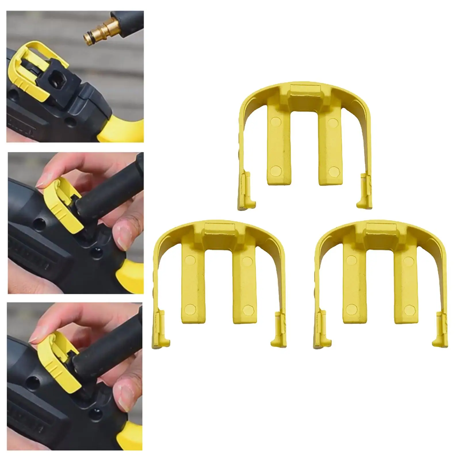 3x C Yellow Clips Replaces Snap Rings for K2 K3 K7 Power Washer     Hose