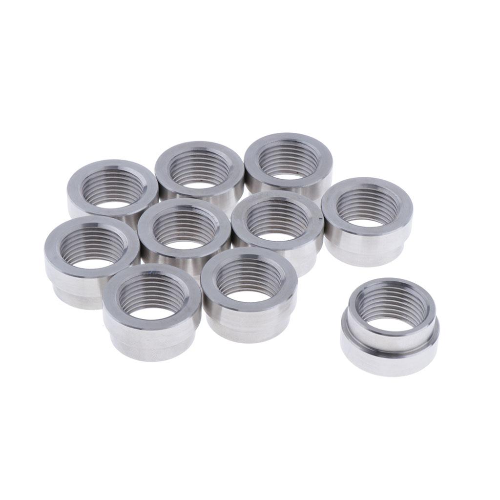 Sensor 10pcs/set Weld on Stepped Nut Bung Extension Kits M18x1.5