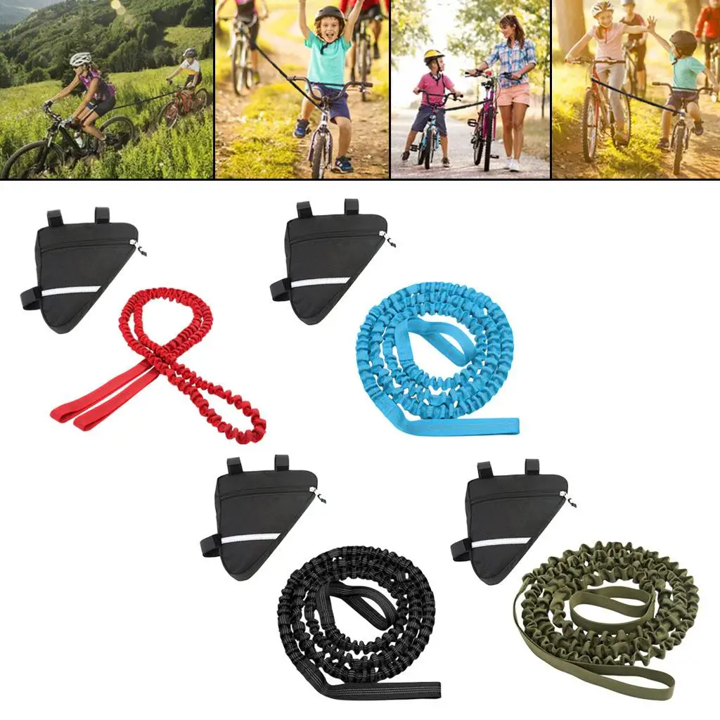 Tow Rope,  Ropes with Buckles, Stretches Up to 14.76ft, Stretchy  Rope Pull for Kids Bike, Rope