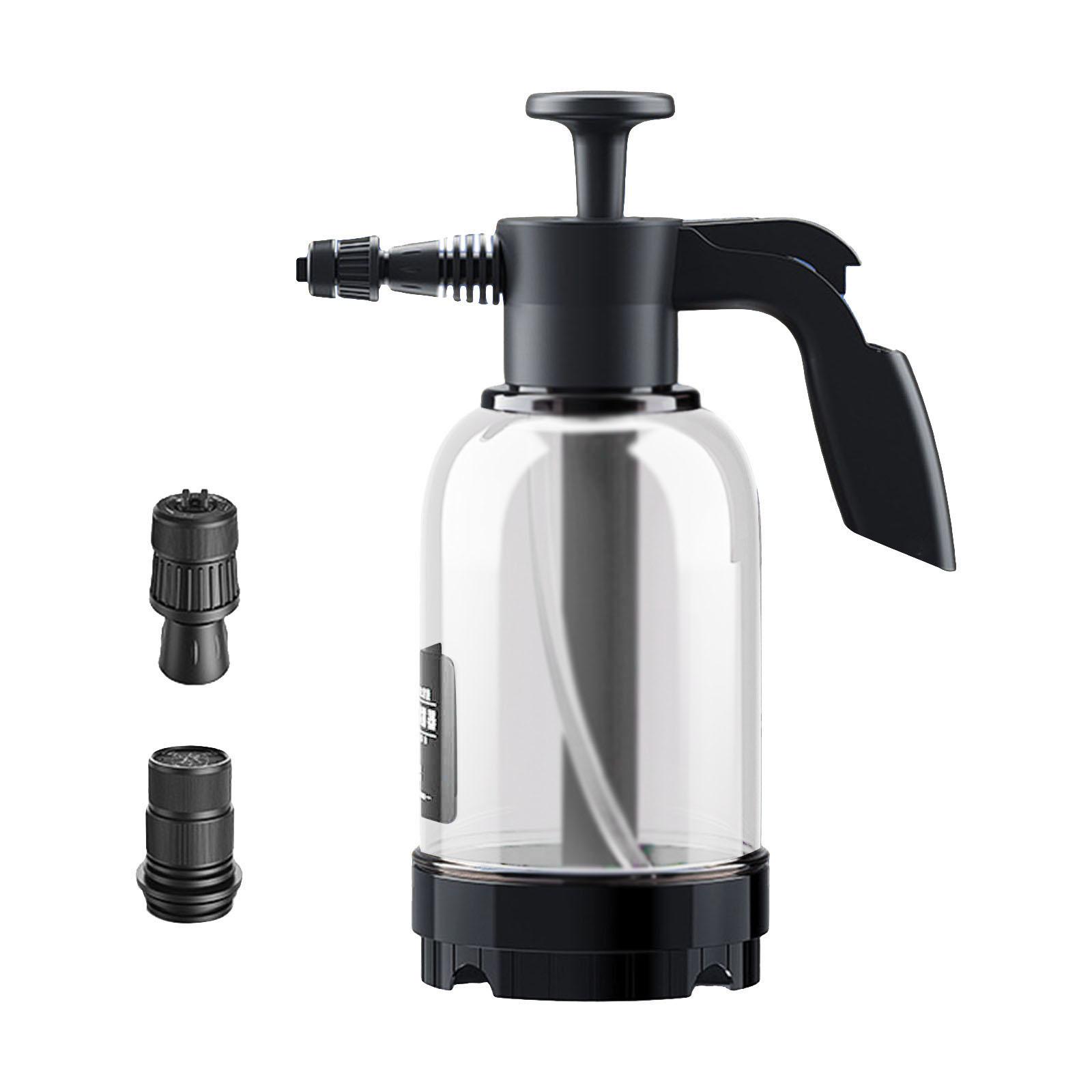 2L Car Wash Pump Foaming Sprayer Multifunction Continuous Manual Lance Water Sprayer for Car Detailing House Cleaning