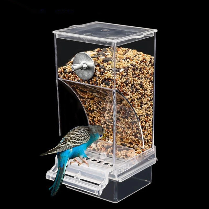 No hay lío Alimentador del Pájaro Loro Alimentador automático integrado para Periquitos Canarios 
