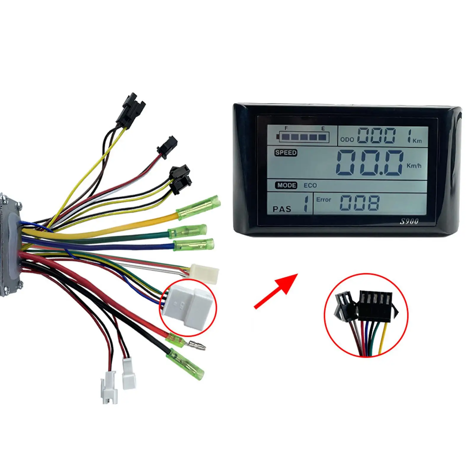 E-Bike Controller 36/48V Brushless Controller with LCD Display Panel