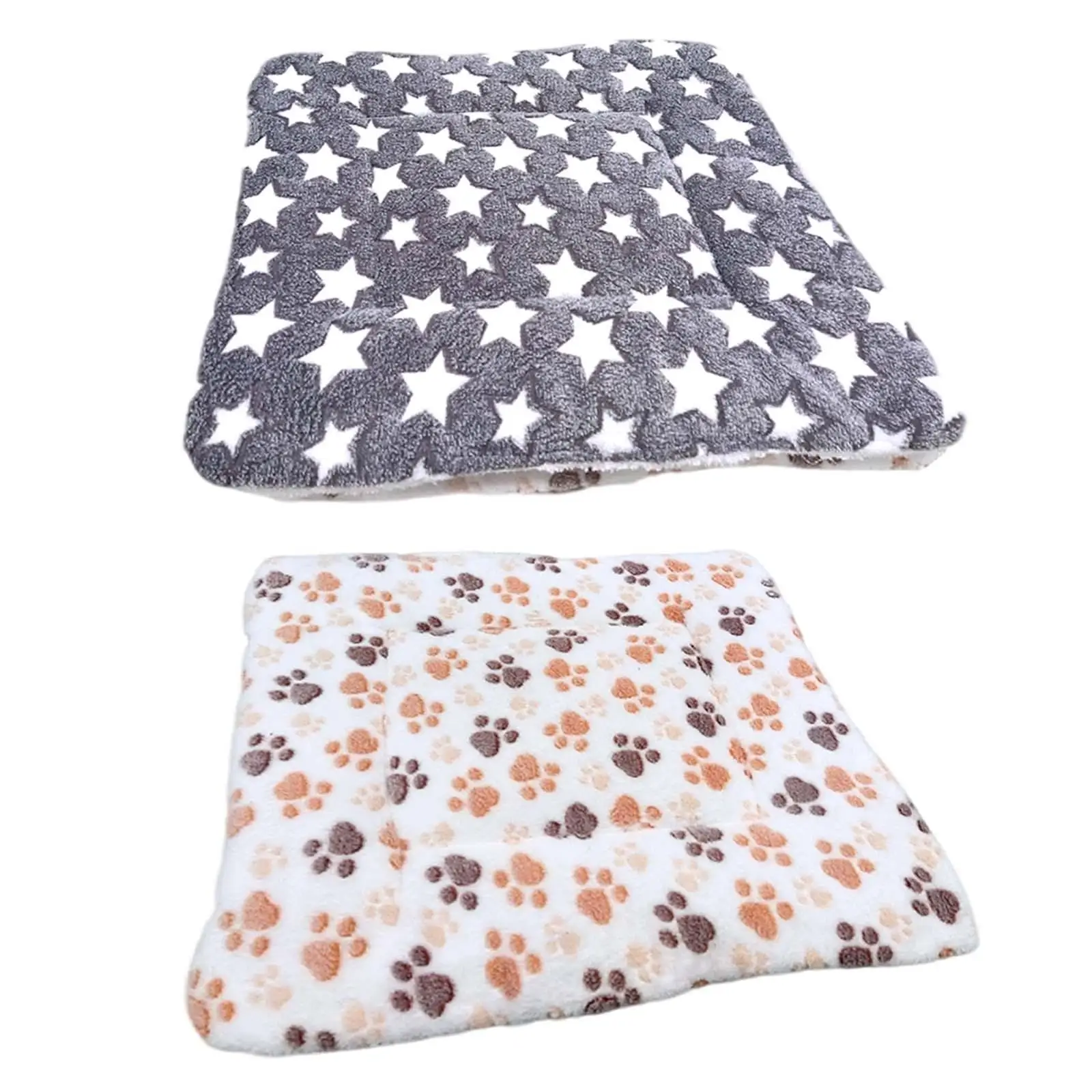 Soft Warm Pet Bed Mat Kennel Pad Pet Bed Liner Machine Washable Crate Mat with Cute Prints Pad for Medium Small Dogs and Cats