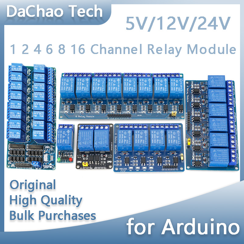 Way, 5V, 12V, 24V, 16 Canais, Arduino