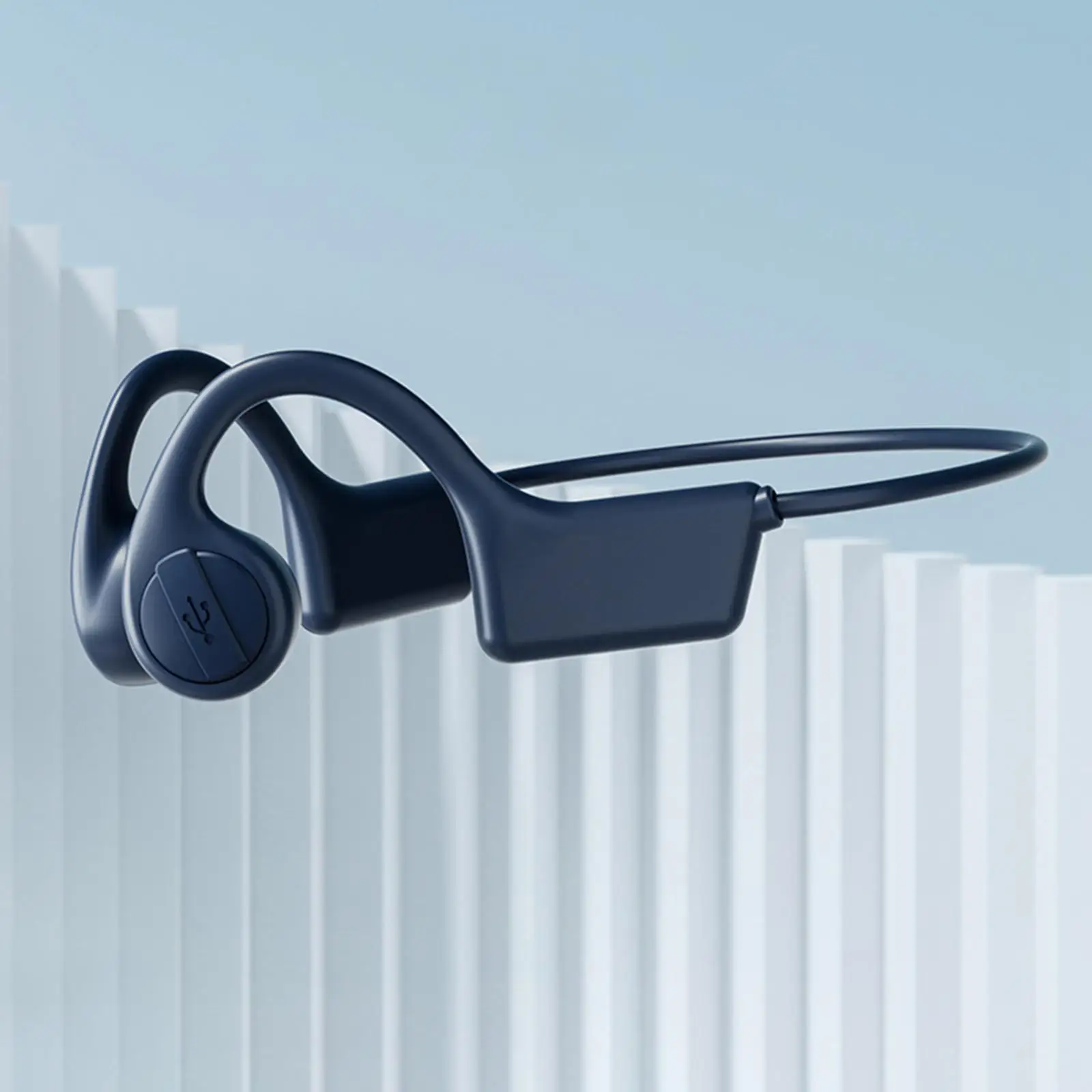 Bluetooth Headphone Bone Conduction 5.0 with Mic Titanium Lightweight Headset for Hiking