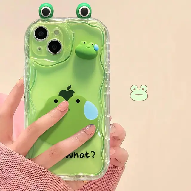 3D Rabbit Ears Frog Eyes Case for Samsung A55 5g Case S24 S23 