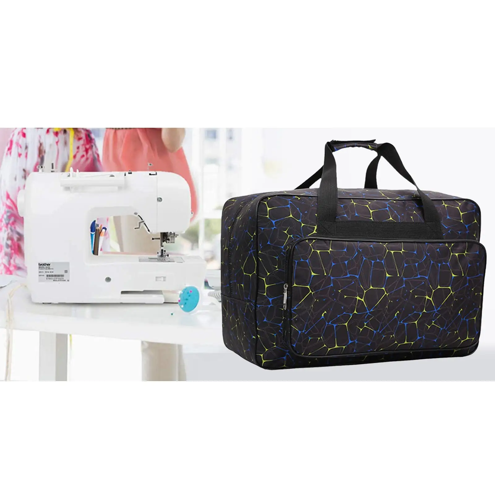 Travel Nylon Sewing Machine Carry Bag Carrying Case Lightweight Handbag Tools Dust Cover Tote Pockets Hand Bags