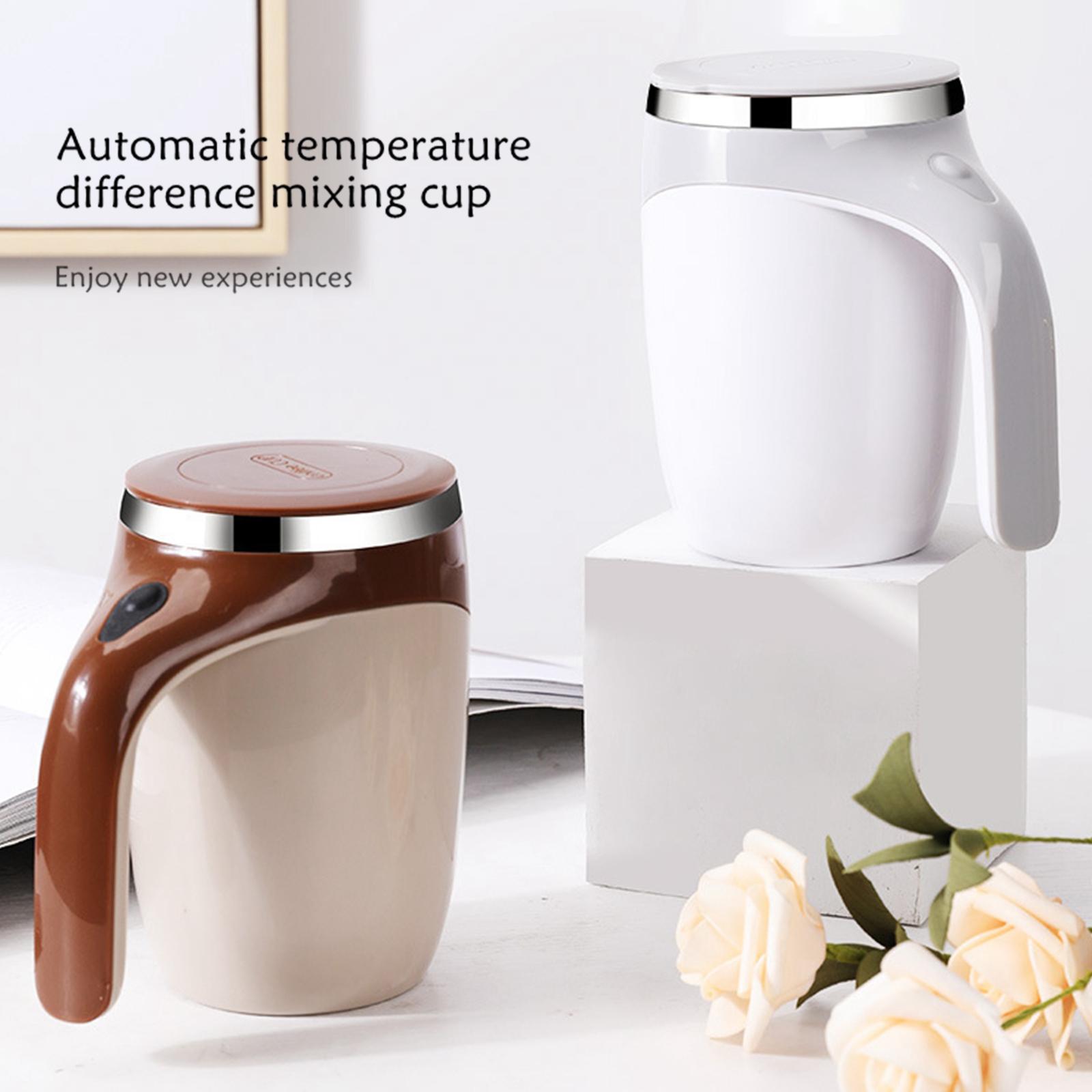 Self Mixing Coffee Mug Magnetic Rotating 380ml  Mixer Cup for Home Coffee/Tea/Hot Chocolate/Milk Mug Christmas Birthday Gift