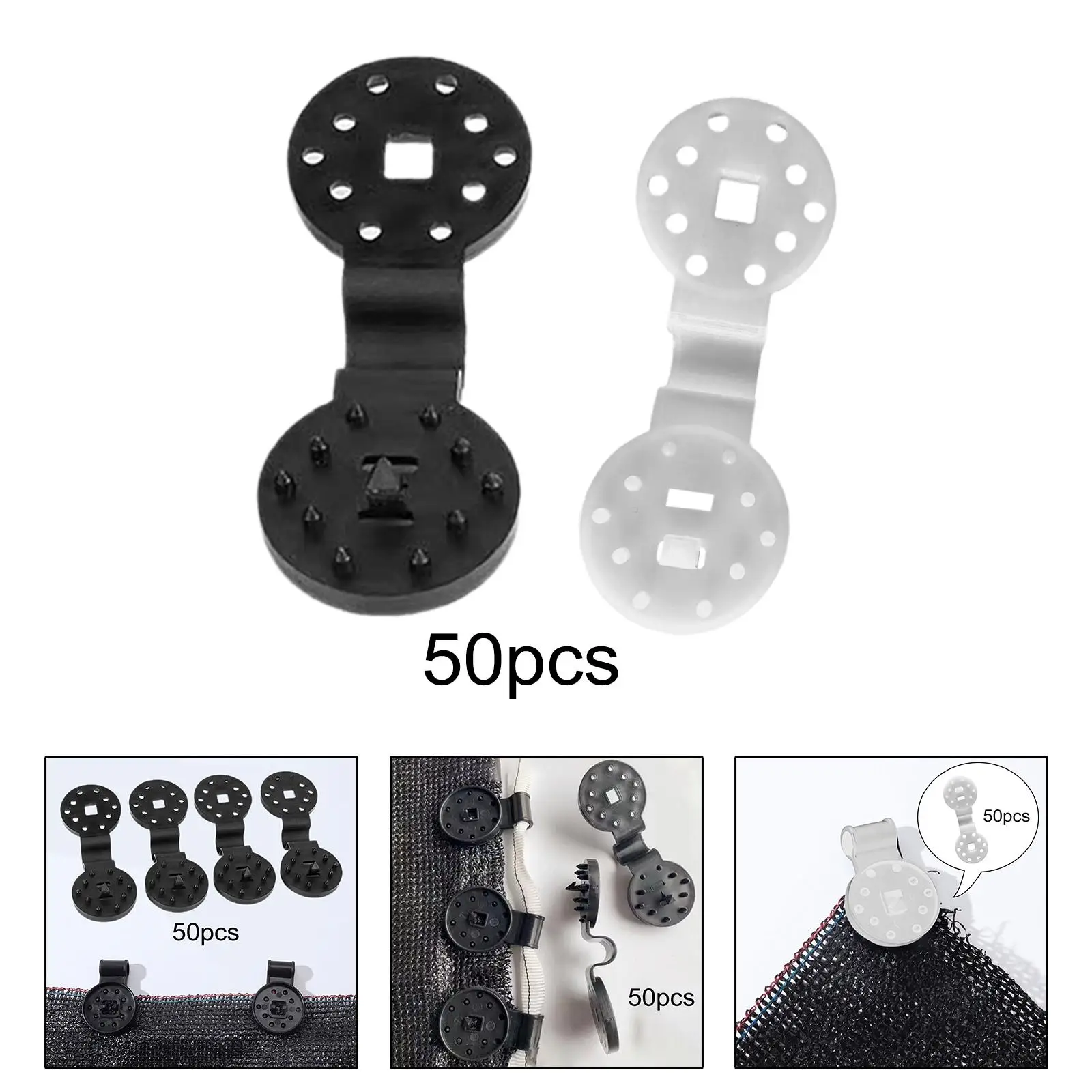 50 Pieces Shade Hook Clips Lightweight Shade Cloth Clips for Boat Cover Nets Agricultural Net Anti Bird Nets Car Cover