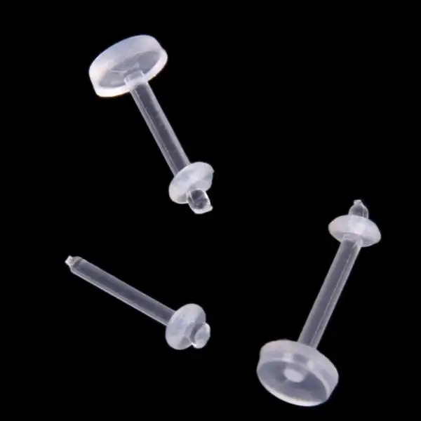 30pcs 16G 18G Acrylic Clear Retainers Labret Tongue Body Jewelry