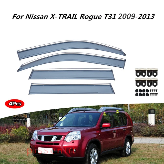 Für Nissan X-TRAIL Rogue T31 2009-2013 Fenster Regen Guards Außen  Dekoration Zubehör Äußere Trim Chrome Heime - AliExpress