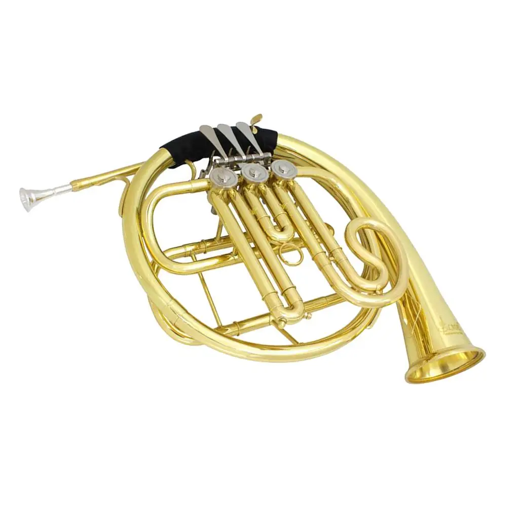 Three Button Brass Instrument Trumpet with Cleaning Care Kit Accessory