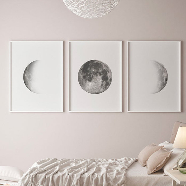 Moon good phases art Moon phases prints Moon phases canvas Moon phases decor Moon phases wall art Astrology wall art Astrology decor Nursery art