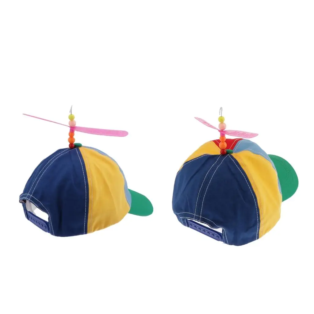2 Pcs Novelty Child / Adult Size Helicopter Hat with Propeller