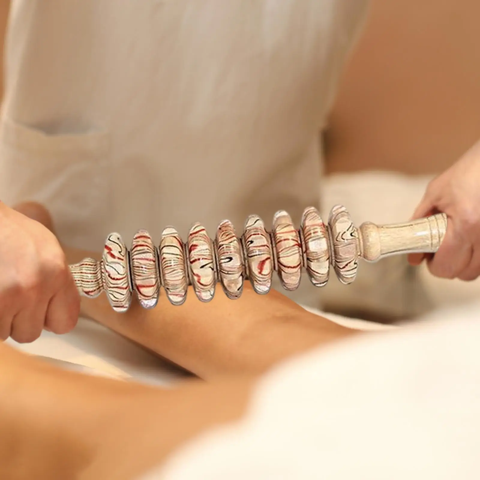 Wooden Massage Roller Wood Handheld Roller Massager Stick for Body Leg Arms