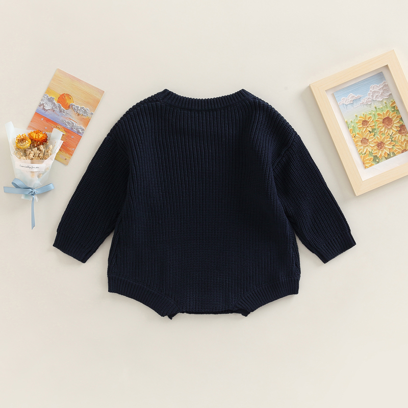 Nombre 10, Kleinkind Baby Pullover Junge Mädchen Winter Kleidung Stricken Oversize Strampler Warme Rundhals Langarm Top