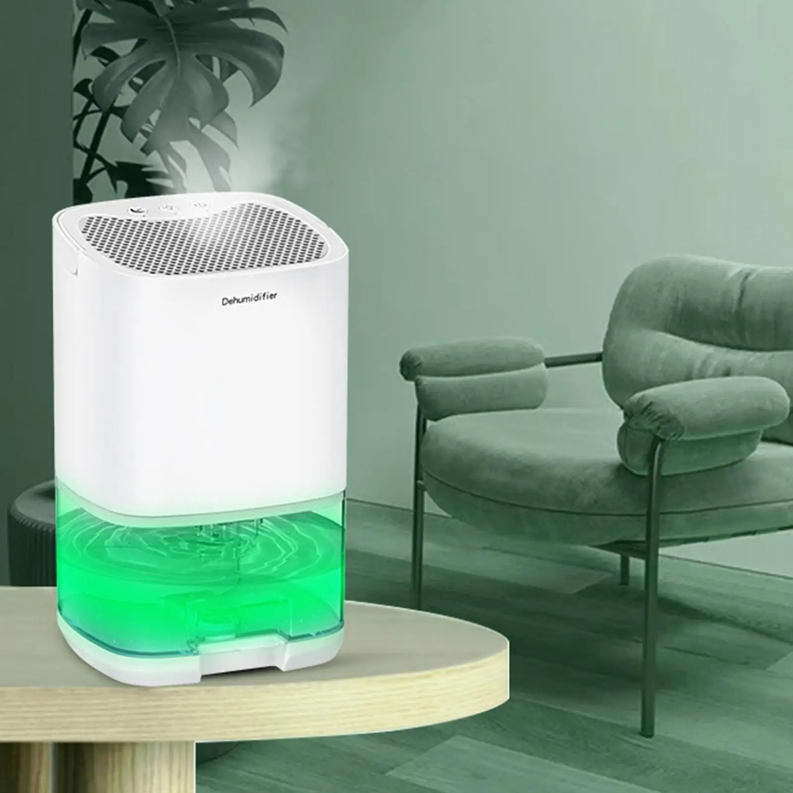 Small Dehumidifier Compact with Colorful Night Lights Auto Off Quiet Moisture Absorbers for Bathroom Closet Office