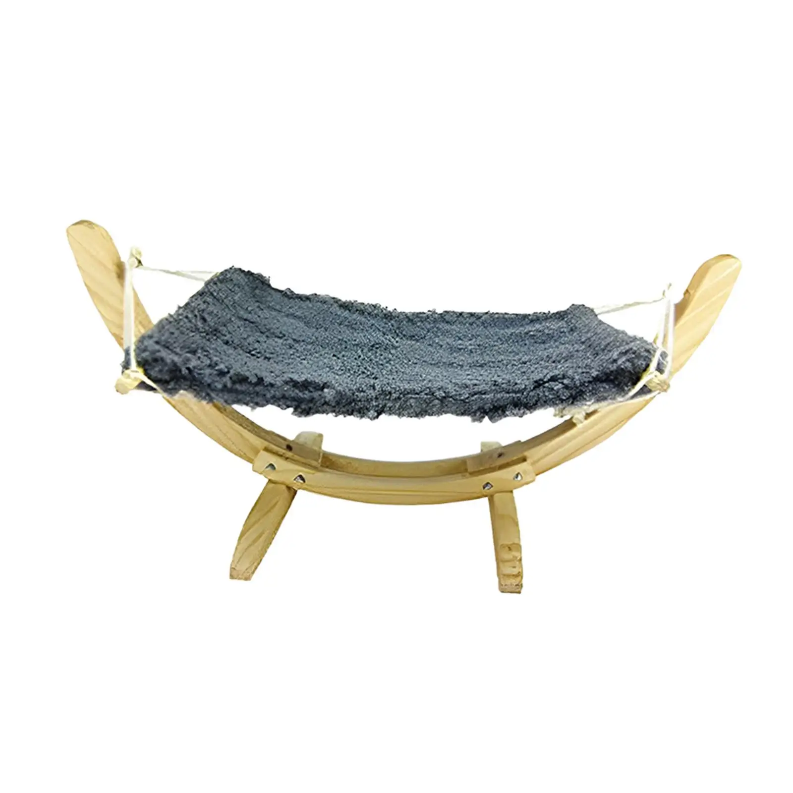 Wood Cat Hammock Bed Pet Beds Home Climbing Lounge Bed Kitty Cat Swing Chair