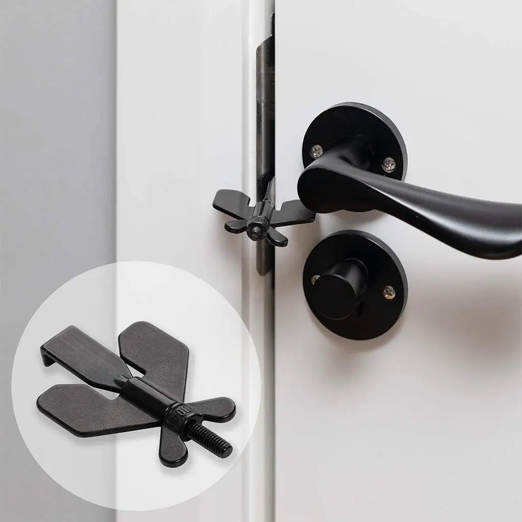 Portable Door Lock Safety Door Stopper  Additional  for Home, Apartment, Hotel, School,Travel  Lock